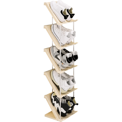 5-Layer Space Saving Shoe Rack Strong Stainless Steel Stand image