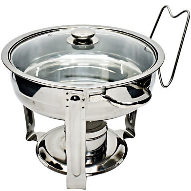 5 Liter Round Shape Buffet Chafing Dish with Glass Lid SY95862 image