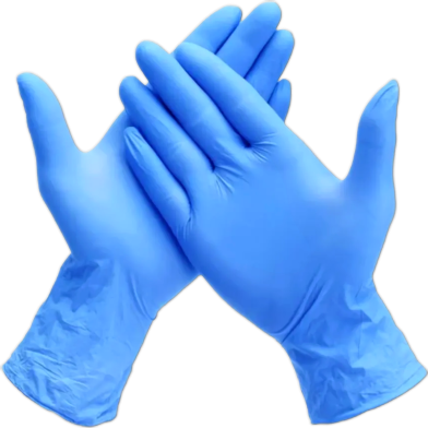 5 Pair Surgical Hand Gloves Blue Color Powder Free Examination Nitrile Gloves image