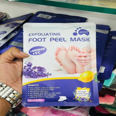 5 Pairs APPTI Lavender Exfoliating Foot Peel Mask Peeling for Feet Mask Socks for Pedicure Anti-Crack Heel Remove Skin image