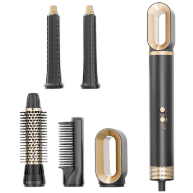 5-in-1 Hair Straightener Brush for Effortless Styling image