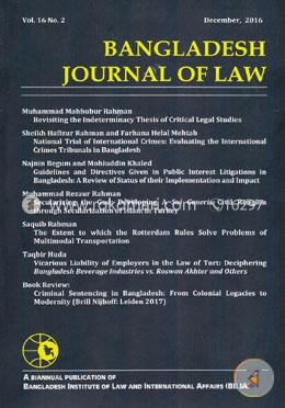 Bangladesh Journal of Law :  Vol. 16 No. 2