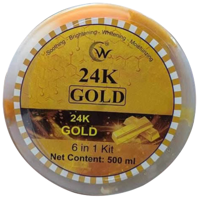 6 in 1 24k Gold Soothing, Brightening, Whitening, Moisturizing Facial Kit - 500 ml image