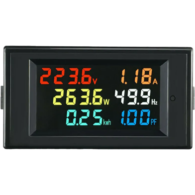 6-in-1 Digital Smart Energy Meter – 100A AC, LCD Display, Voltage/Current/Power Monitoring image