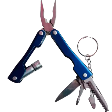 6 in 1 Micro Plier Tool Kit LED Flash Light Knife image