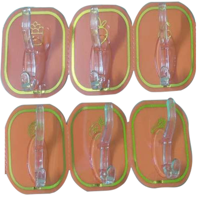 6 in 1 Sticky Hooks Strip for Wall Hanging image