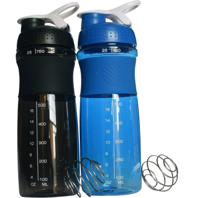 760ML Sports Protein Shaker Blender Milk Mixer Water Bottle BPA Free Fitness Gym My Water Bottle Bicycle Outdoor Coffee Bottle (Any Colour) image