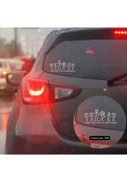 Smiling Stick Family Vinyl Decals Removable Bumper Sticker for Car - (CS90) image