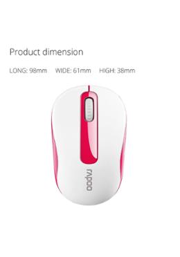 Wireless Mouse M10 (White and Pink) image