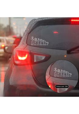 Happy Stick Family Vinyl Decals Removable Bumper Sticker for Car - (CS92) image
