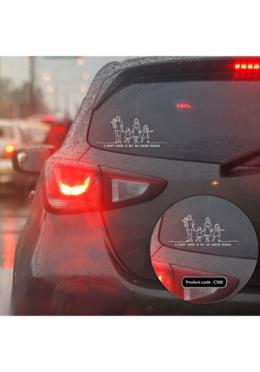 LineArt Family Quote Vinyl Decals Removable Bumper Sticker for Car - (CS88) image