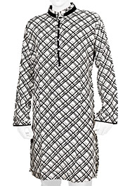 White/Black Printed Short Panjabi image