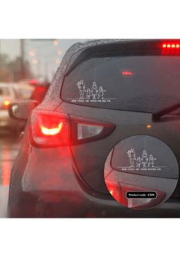 LineArt Family Vinyl Decals Removable Bumper Sticker for Car - (CS89) image
