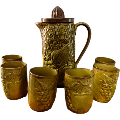  8-Piece Ceramic Juice Set. image