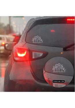 Happy Family Vinyl Decals Removable Bumper Sticker for Car - (CS85) image