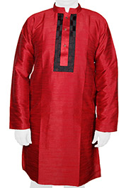 Meroon Slik-Cotton Short Panjabi (P136) image