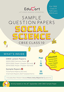 Educart CBSE Sample Question Papers Class 10 Social Science For February 2020 Exam