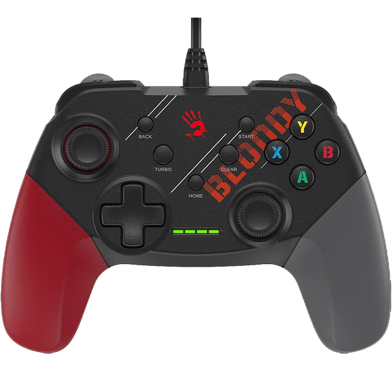 A4TECH GP30 Ergonomic Shape, Dual Vibration Motors, Turbo Speed Usb Gamepad Sports Red image