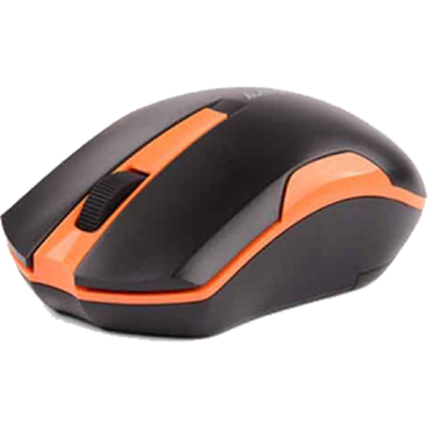 A4Tech G3-200N Wireless Mouse 1200 DPI, 2.4 G Black Orange image