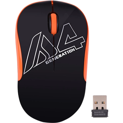 A4Tech G3-300N Optical Wireless Mouse (Black Orange) image