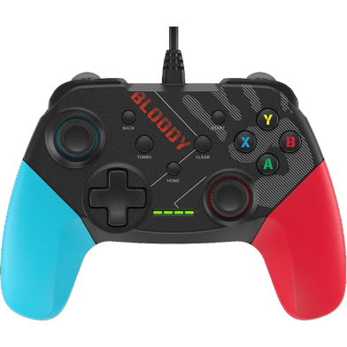 A4Tech GP30 Ergonomic Shape, Dual Vibration Motors, Turbo Speed Usb Gamepad Sports Blue image