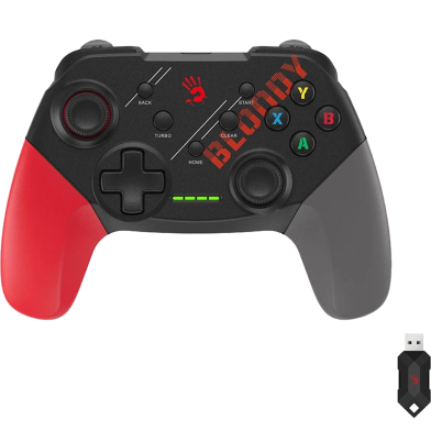 A4Tech GPW50 Dual Vibration Turbo Speed (2.4 G Wireless Plus Type C) Rechargable Gamepad Sports Red image