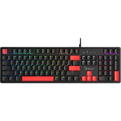 A4Tech S520N Mechanical Rgb Hot Swappable Gaming Keyboard Fire Black (Brown Switch) image