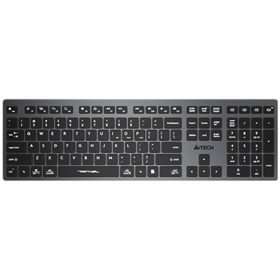 A4tech Fstyler FBX50C 2.4G Bluetooth Rechargeable Type-C Multi-Mode Wireless Keyboard-Grey image