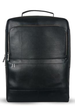 AAJ Premium Classic Leather Backpack SB-BP116 (Black ) image