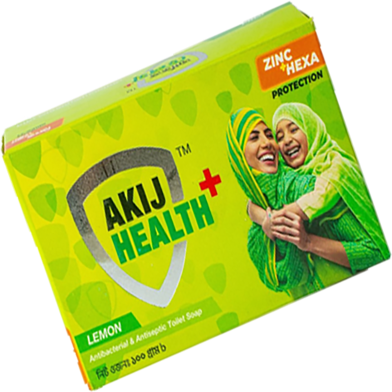 AKIJ Health Plus Soap Lemon 100 Gm Box Packet image