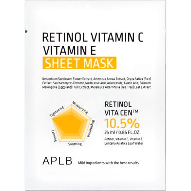 APLB Retinol Vitamin C Vitamin E Sheet Mask 25ml image