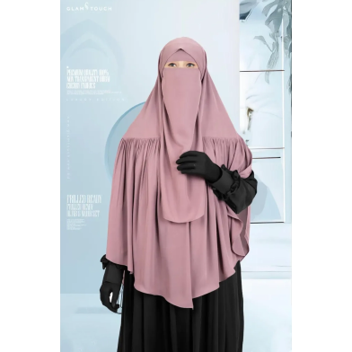Glam Touch Aania Instant Frill Hijab And Niqab Set image
