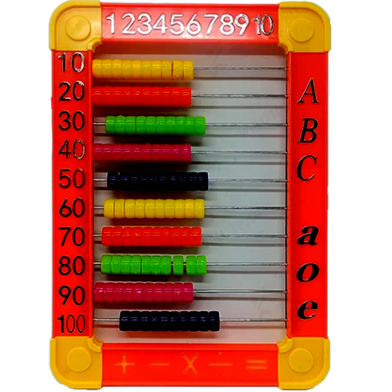 Abacus Frame Counting Frame Educational With Multicolor Beads For Kids (abacus_plastic_m1) Multicolor image