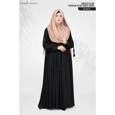  Glam Touch Abaya Al-Afiya Sleeve Tassel Abaya Burqa image