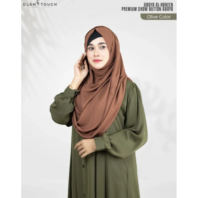 Glam Touch Abaya Al Haneen-Premium Show Button Abaya image