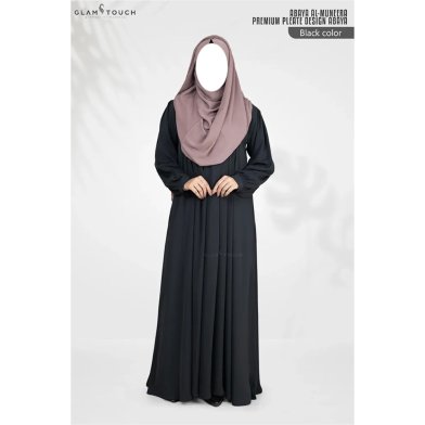 Abaya Al-muneera Premium Pleate Design Abaya image