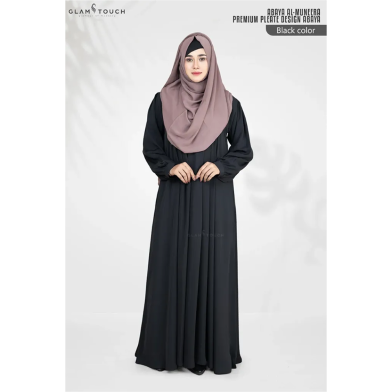Abaya Al-muneera Premium Pleate Design Abaya image