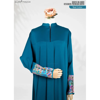 Glam Touch Abaya An-Noor Designer Premium Abaya Teal image