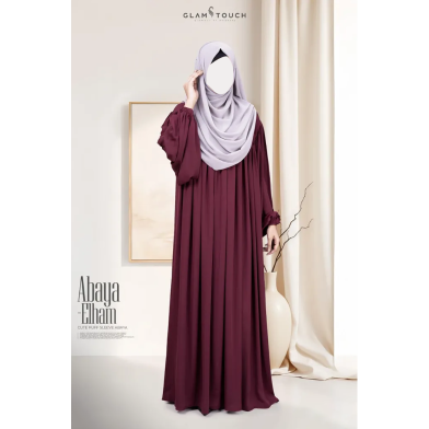 Glam Touch Abaya-Elham Cute Puff Sleeve Abaya | image