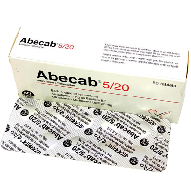 Abecab 5 mg Plus 20 mg - 10's Strip Tablet image