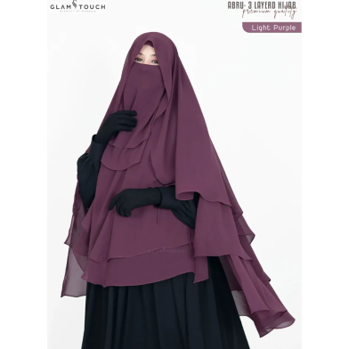 Glam Touch Abru 3 Layer Hijab Niqab Set | image