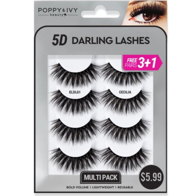 Absolute New York Multipack 5D Darling Eye Lashes - ELDL62 Marlee image