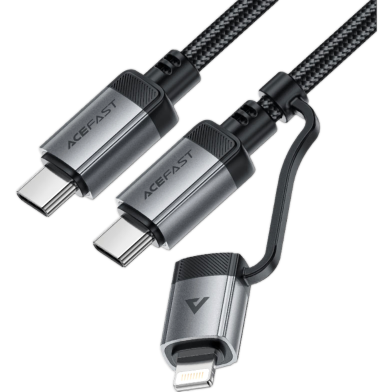 AceFast C20-01 USB-C to USB-C / Lightning 3 In 1 Cable image