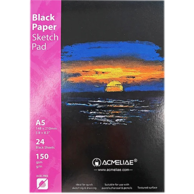 Acmeliae (43854) Sketch Pad for Black Paper (A5, 148*210mm) image