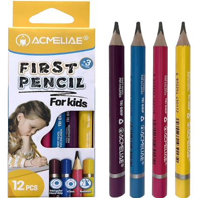 Acmeliae First Kids Pencil (Age Plus 3) - 12 pcs Paper Box Set image