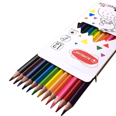 Acmeliae Wood Free Color Pencil - 12 pcs Paper Box Set image