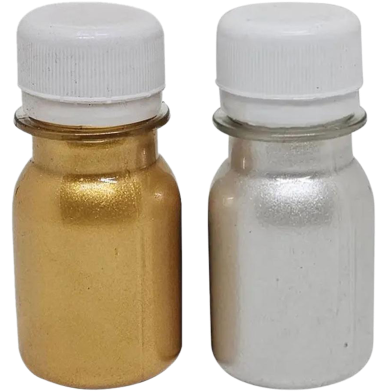 Acrylic Colour Gold And Silver colour 50 ml 2 Pcs image