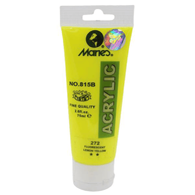 Acrylic Colour Paint Fluorescent Lemon Yellow- 75ml image