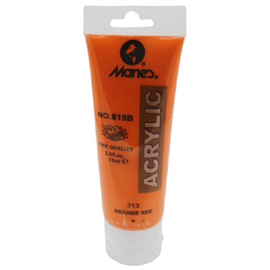 Acrylic Colour Paint Orange Red- 75ml image