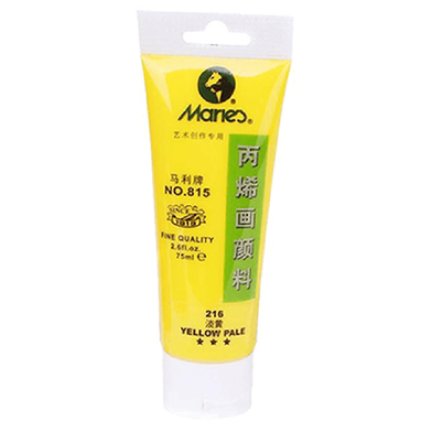 Acrylic Colour Paint Yellow Pale- 75ml image